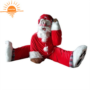 fiberglass santa claus Christmas sculpture large figurine statue ornaments garden landscaping decorations