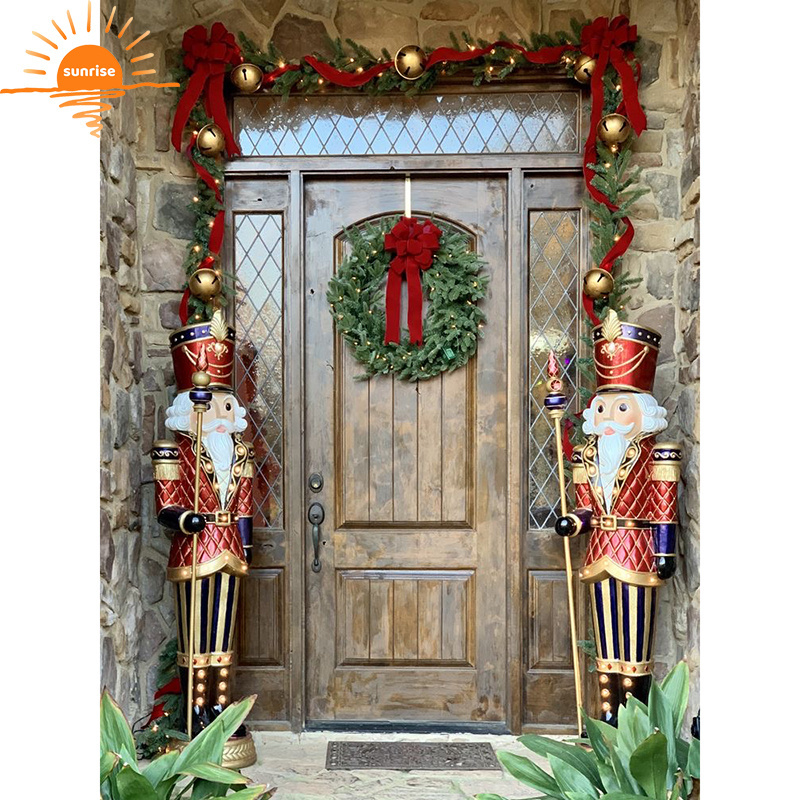 big large outdoor wooden christmas giant outdoor christmas the nutcracker soldier life size 120cm 1.2m decoration ornaments