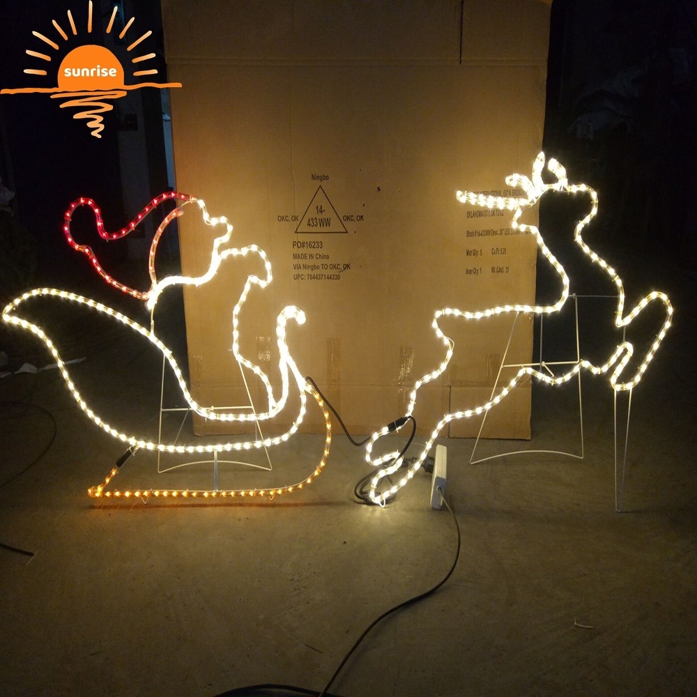 custom outdoor Christmas decoration led nativity and cribs christmas motif rope light