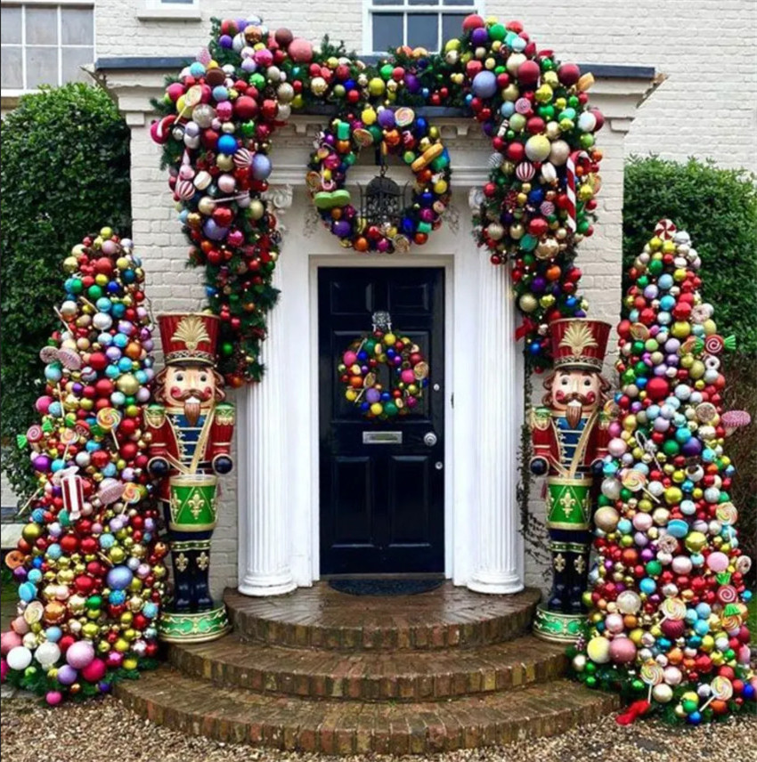 christmas garlands wreaths decoration supplies outdoor/ nutcracker christmas giant/ christmas outdoor