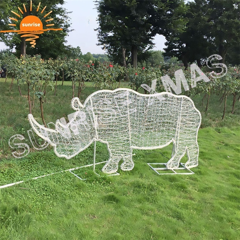 Christmas Animal Outdoor Decoration Light 2D Animals Motif Fly Horse Light For Garden Decoration