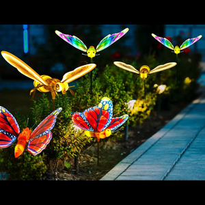 60cm 80cm 100cm 3ft 4ft 6ft Ramadan LED  lighted flying moving hanging large butterfly decoration for shopping center decoration