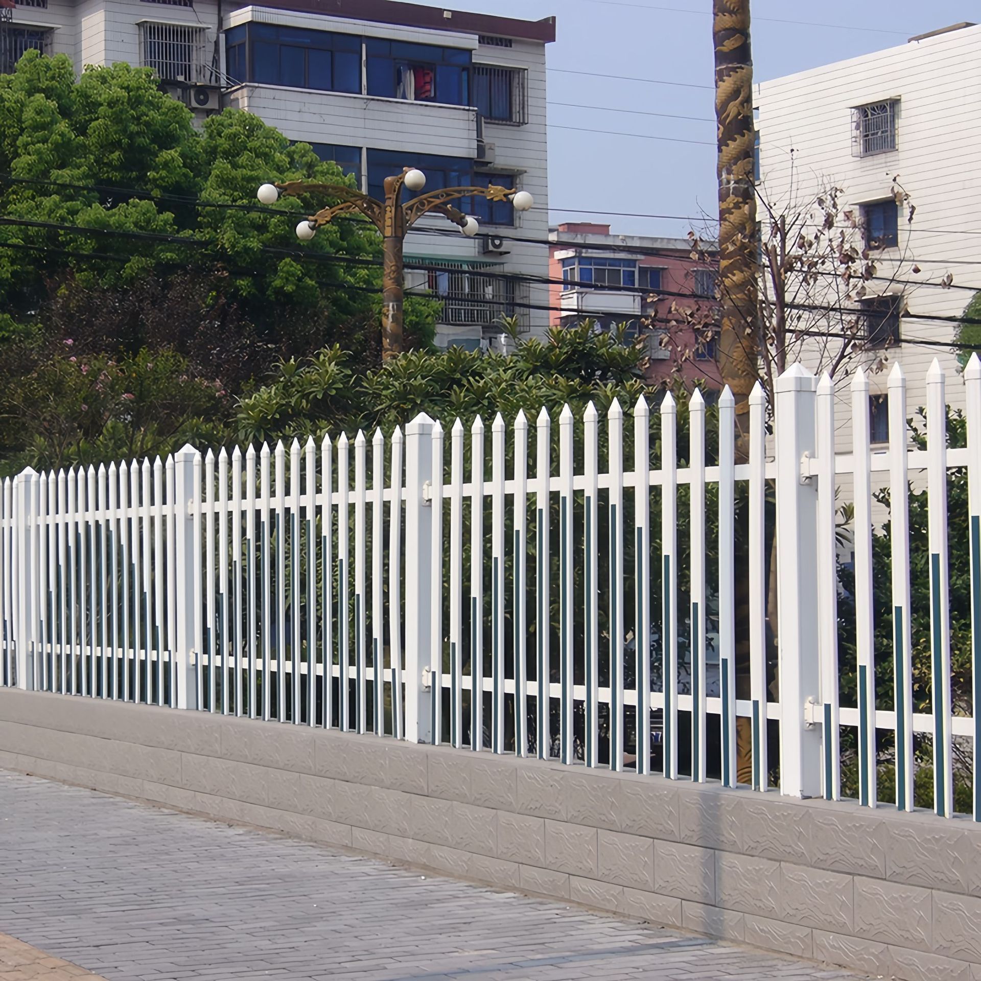 PVC Fence Railing Vinyl Picket Fence Used for Garden Easy to Assemble Fence Railing