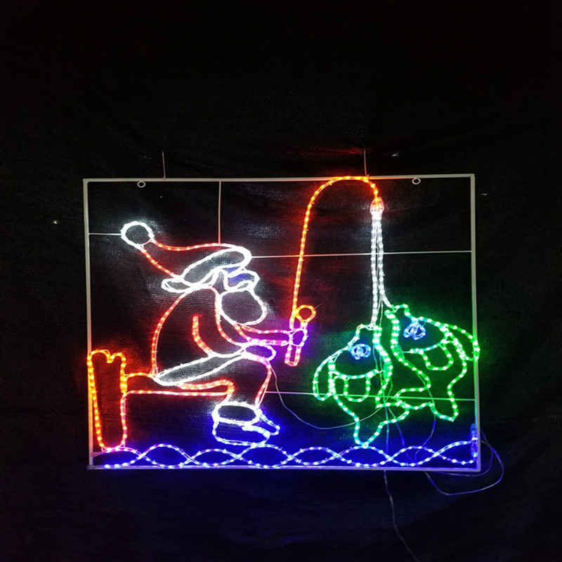 Outdoor 220V 110V Christmas 2D LED Lighted Rope Light Nativity Motif 30 90 Customizable SUNRISE 70 M