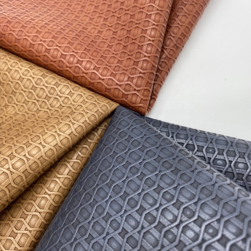 guangzhou artificial pvc leather producer embossed leather fabric pu pvc by roll for bag