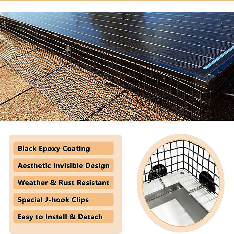 Solar panel arrays mesh for Solar panel bird control mesh rodent guard