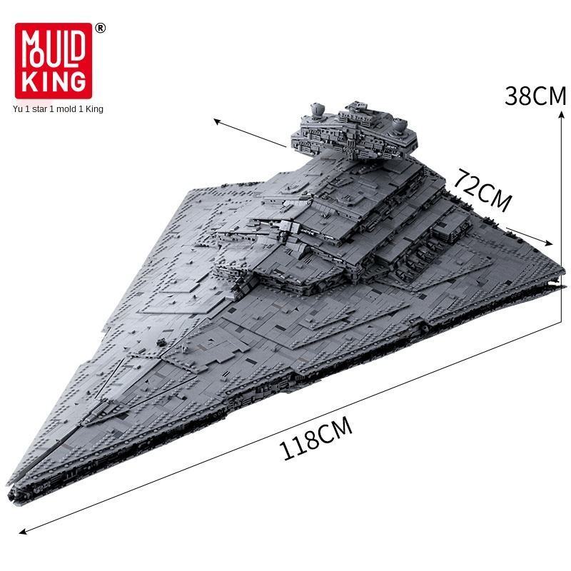 MOULD KING 13135 Educational DIY Assemble Bricks Star Plan Warship Imperial Star Destroyer Building Blocks Set Toys for Kids