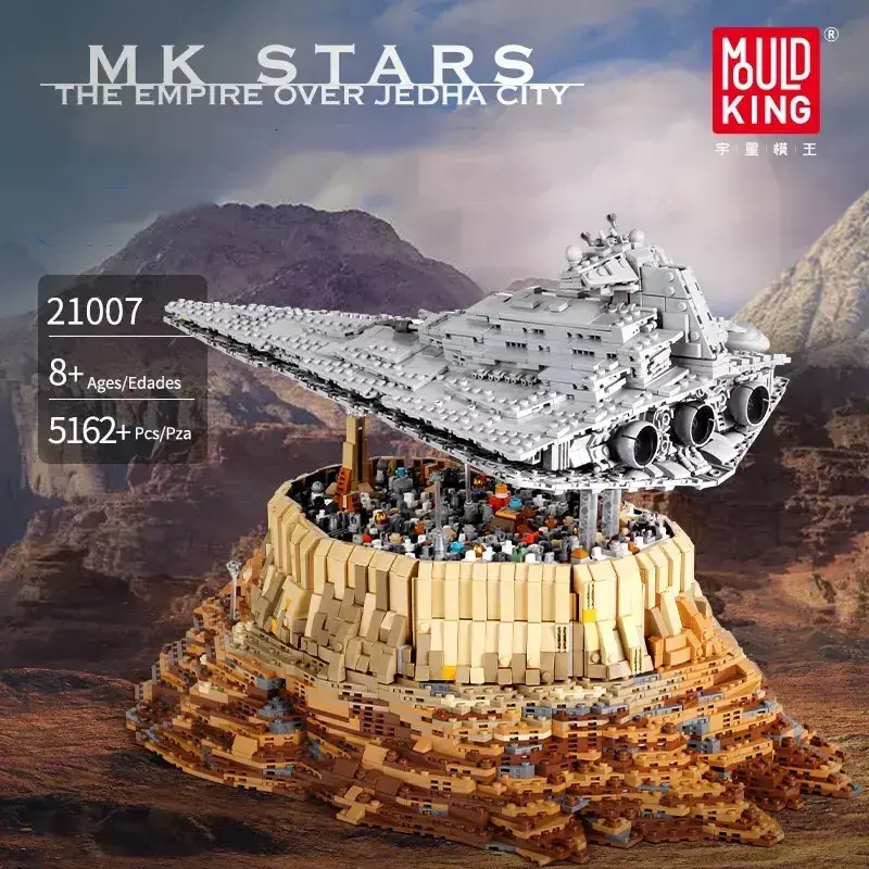 Mould King 21007 Empire Over Jedha City Star Plan Destroyer Cruise Super UCS Imperial Model starwars Building Block Sets