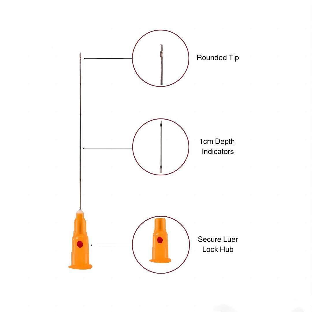 Blunt tip micro cannula 27g 50mm oem service blunt tip 27G 50mm for hyaluronic acid dermal filler injection needle