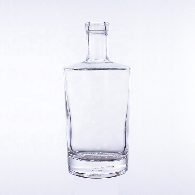 100ml 375ml 500ml 750ml clear round empty glass wine vodka tequila bottle with airtight cork cap