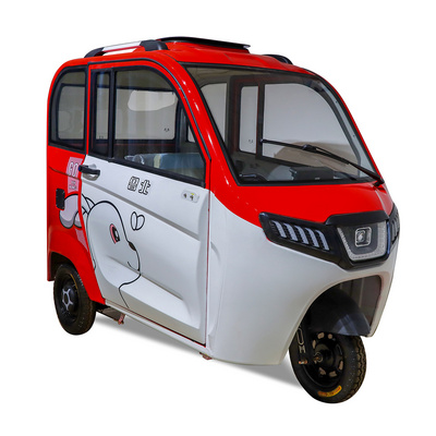 LUBEI Vehicle Manufacturer Customized 3 Wheel Enclosed Electric Scooter for Passenger 3 Seats Closed Electric Enclosed Tricycle