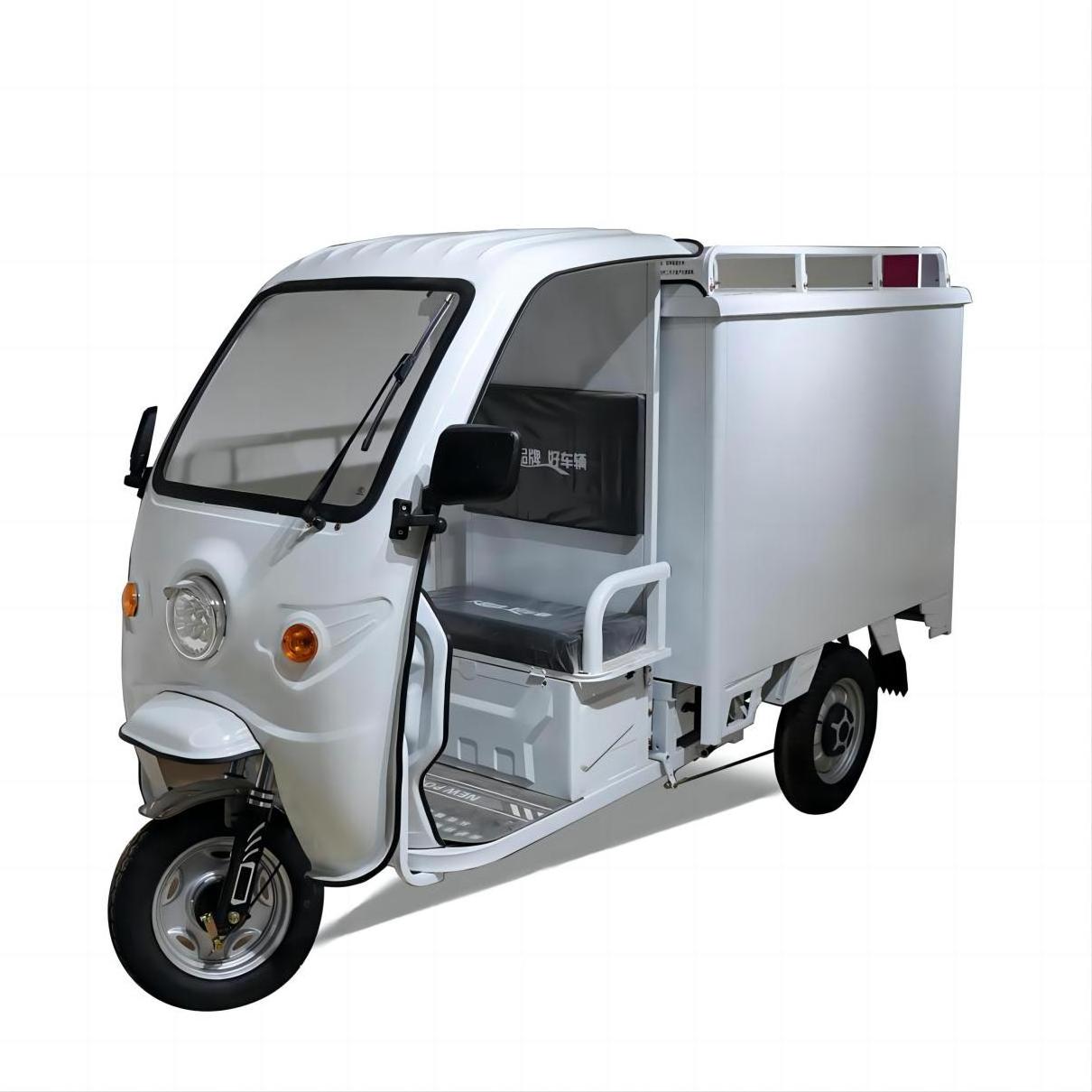 Lubei Vehicle Manufacturer 1.3m/1.5m 800W/1000W/1200W/1500W 3 Wheel Cabin Cargo Tricycle Trike Van Cargo Tricycle