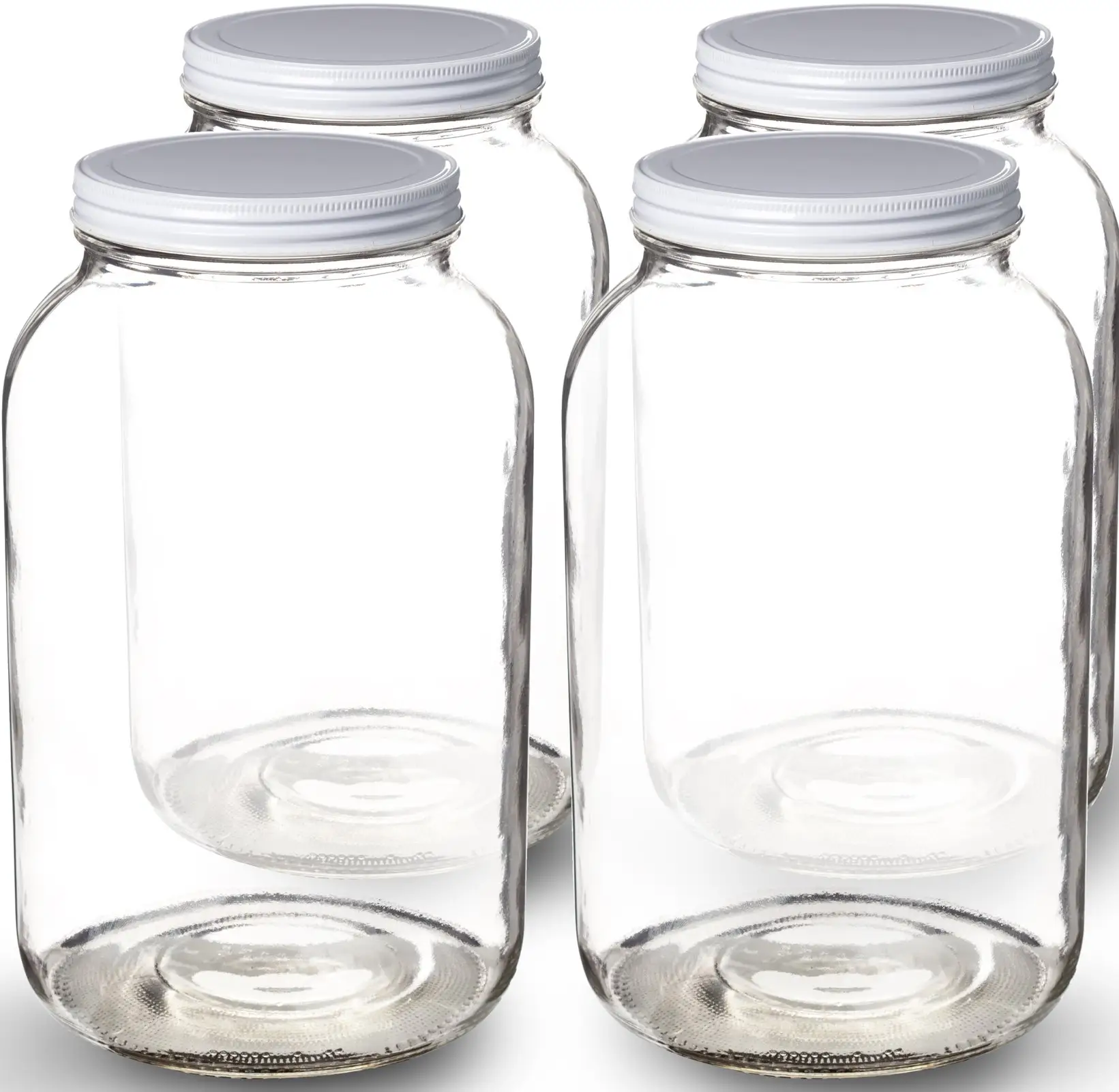 Hot Sale 1 Gallon Glass Round Storage Jar Glass Food Mason Jar With Lid