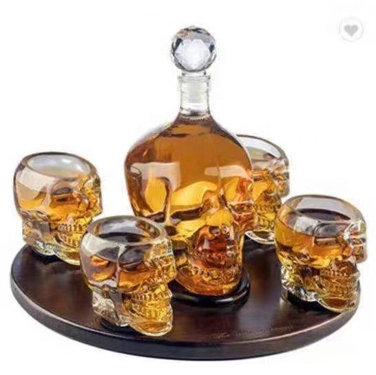 High Borosilicate Handmade Unique Shape Glass Globe Whiskey Decanter Set For Whiskey Vodka Liquor Wine Decanter