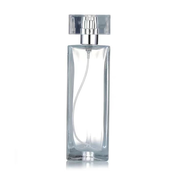 Factory Outlet 30ml 50ml Triangle Clear Empty Glass Perfume Bottle With Cap