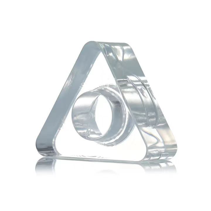 Factory Outlet 30ml 50ml Triangle Clear Empty Glass Perfume Bottle With Cap