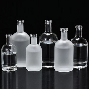 200ml 375ml 500ml  750ml Clear Empty Olso Vodka Liquor Gin Rum Tequila Whisky Spirit Wine Bottle For Liquor With Cork