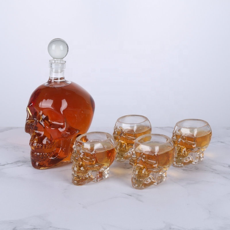 High Borosilicate Handmade Unique Shape Glass Globe Whiskey Decanter Set For Whiskey Vodka Liquor Wine Decanter