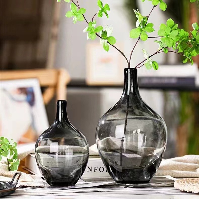 Hanging bell flower arrangement ornaments Table and bedroom decorations, Japanese style water-based vases, glass vases