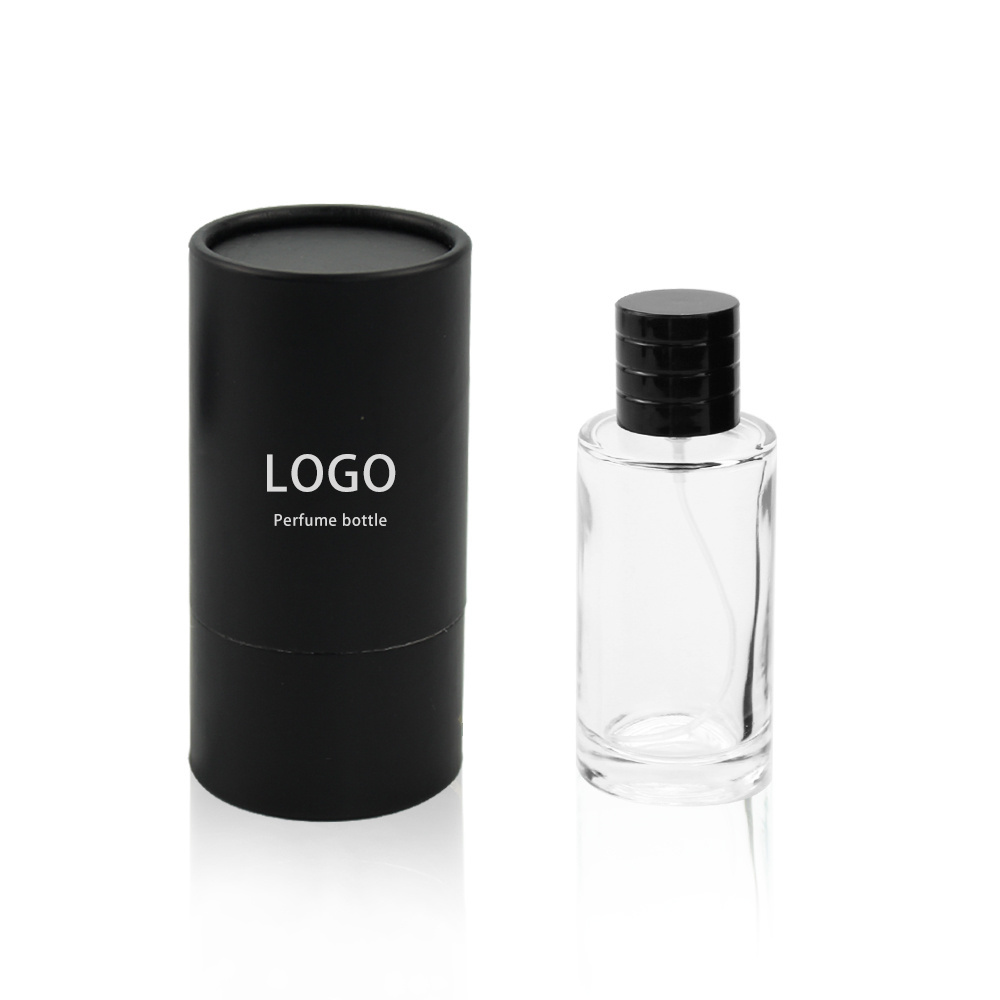 luxury 30ml 50ml 100ml round clear glass perfume spray bottle atomizer empty fine mist perfume bottles with box