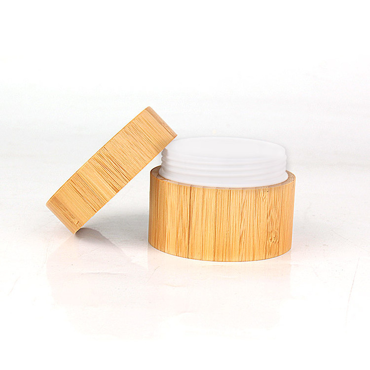 100ml eco friendly bamboo cream container with lid for face body cosmetic packaging