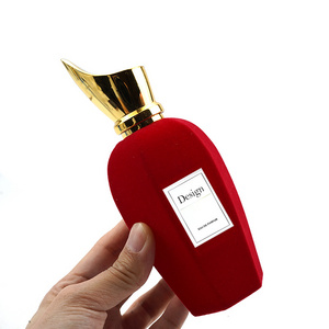 Customize Flocking Velvet For Perfume Glass Bottle 30ml 100ml Luxury Crimp Perfume Bottle 50ml