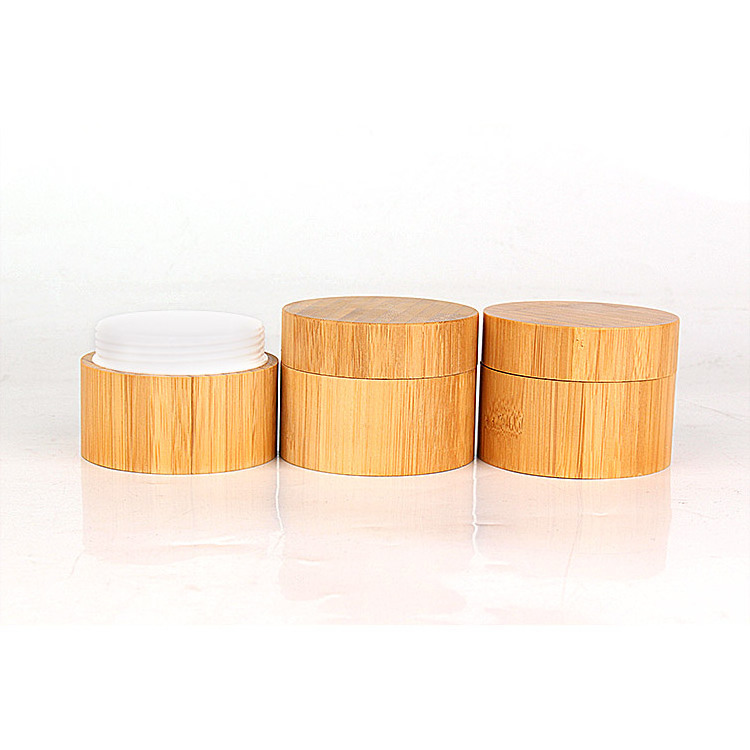 100ml eco friendly bamboo cream container with lid for face body cosmetic packaging