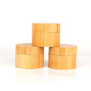 100ml eco friendly bamboo cream container with lid for face body cosmetic packaging