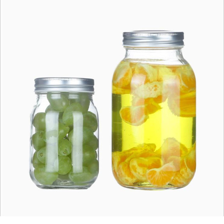 Mason Jars 5oz 8oz 16oz 33oz with Lids and Bands Regular Mouth Canning Jars Clear Glass Jars for Canning Food Storage Fermenting