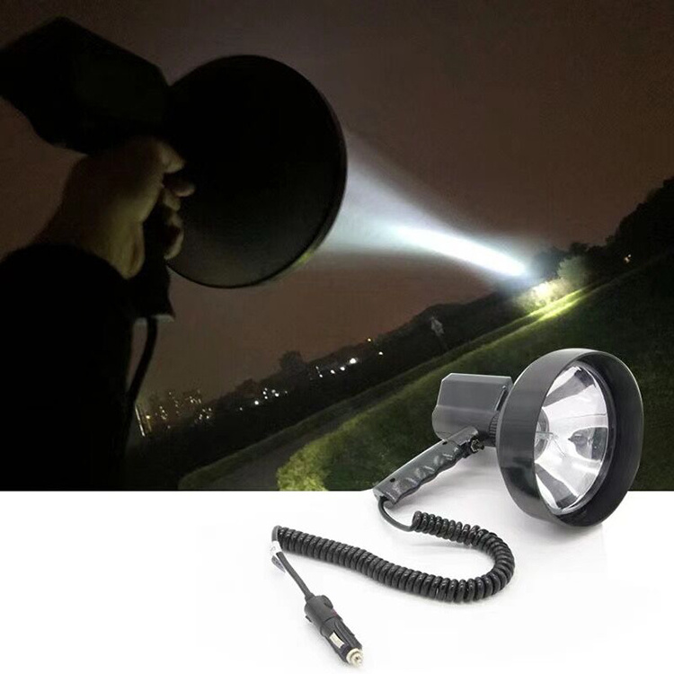 Best quality 12v 24v 7inch high power handheld spotlight hid 55w search light for hunting