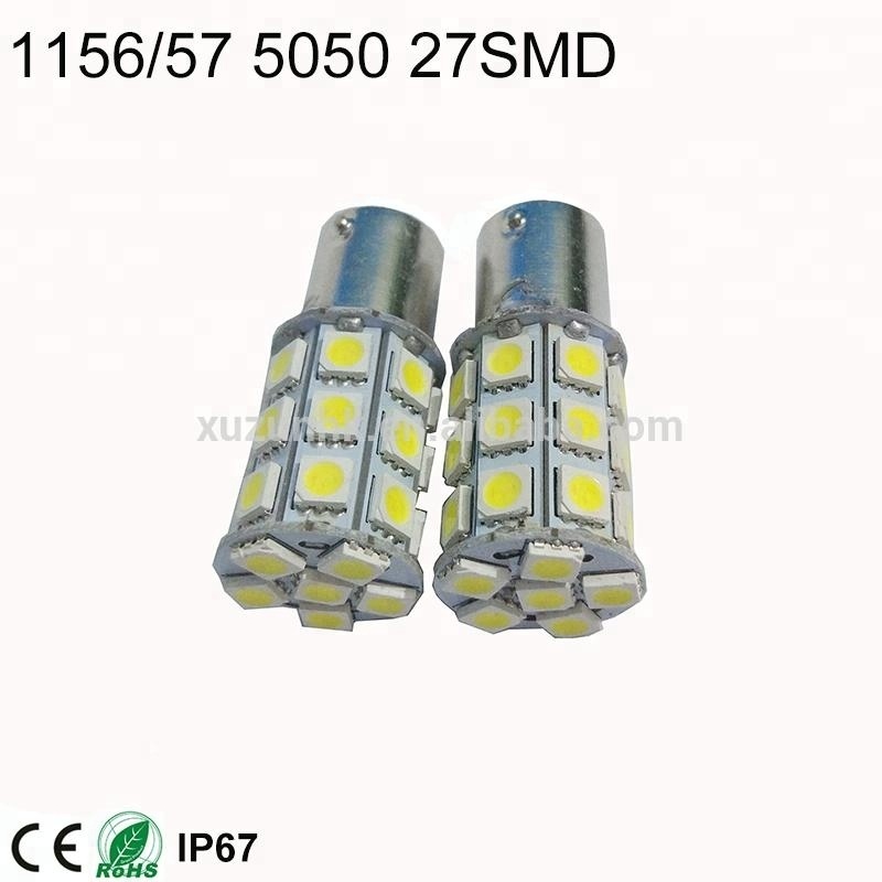 Factory direct 1156 1157 27pcs 5050 6000K LED turn light Backup Reverse Light Bulb DC12V