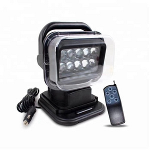 Factory direct magnetic 7inch 50w marine led search light with remote control rechargeable led bulb light searchlights