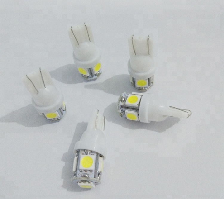 Super bright t10 w5w 194 501 led car interior t10 led white car 12 volts t10 multi colored 5smd led bulb