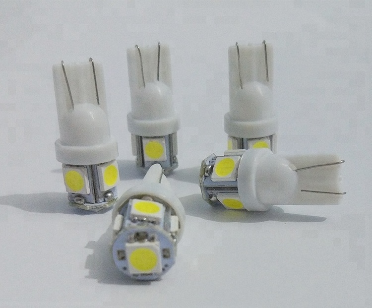 Super bright t10 w5w 194 501 led car interior t10 led white car 12 volts t10 multi colored 5smd led bulb