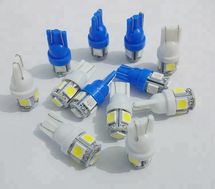 Super bright t10 w5w 194 501 led car interior t10 led white car 12 volts t10 multi colored 5smd led bulb