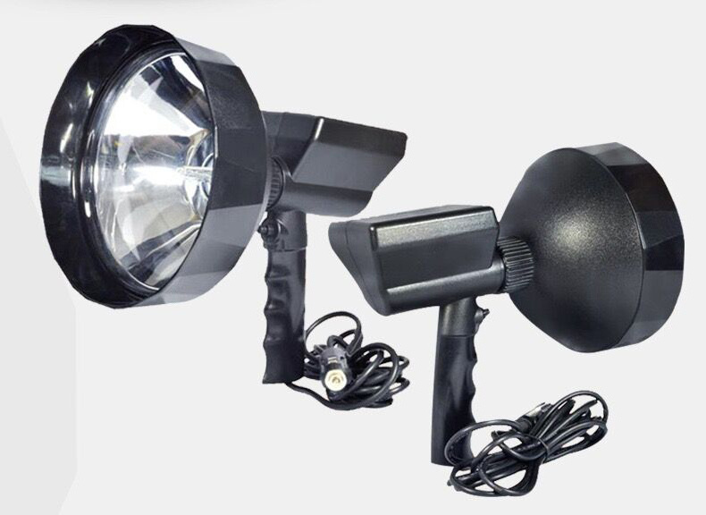 Super bright hid hunting spot light 12v 24v 7inch 55wattt hid marine searchlight handheld spotlight