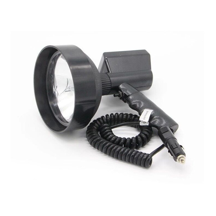 Super bright hid hunting spot light 12v 24v 7inch 55wattt hid marine searchlight handheld spotlight