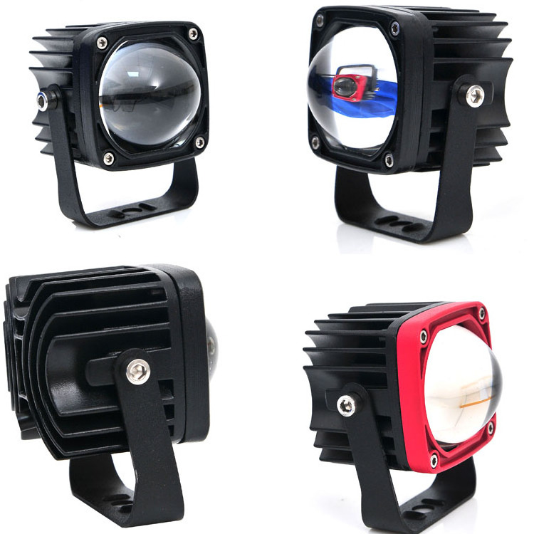 New high low beam dual color spot 4d 2inch 30w ce rohs ip67 led light work amber led folding work light