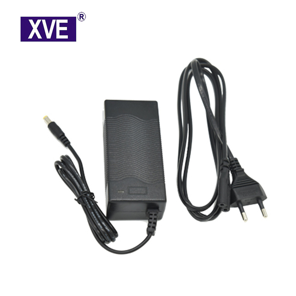 ShenZhen XVE Brand 12V 24V 36V 48V 1A 1.5A. 2A Li-ion lithium Battery Charger for Electric Scooter/Gyroscooters/Monowheels