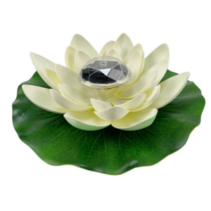 Solar Powered LED Flower Light Artificial Lotus Floating Fountain Pond Garden Pool Lamp Outdoor Waterproof Decorative Lights