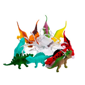 10 LED Dinosaur String Lights For Kid Room Boys Bedroom Christmas Fairy Tale Garland Cartoon Lamp Party Jurassic World