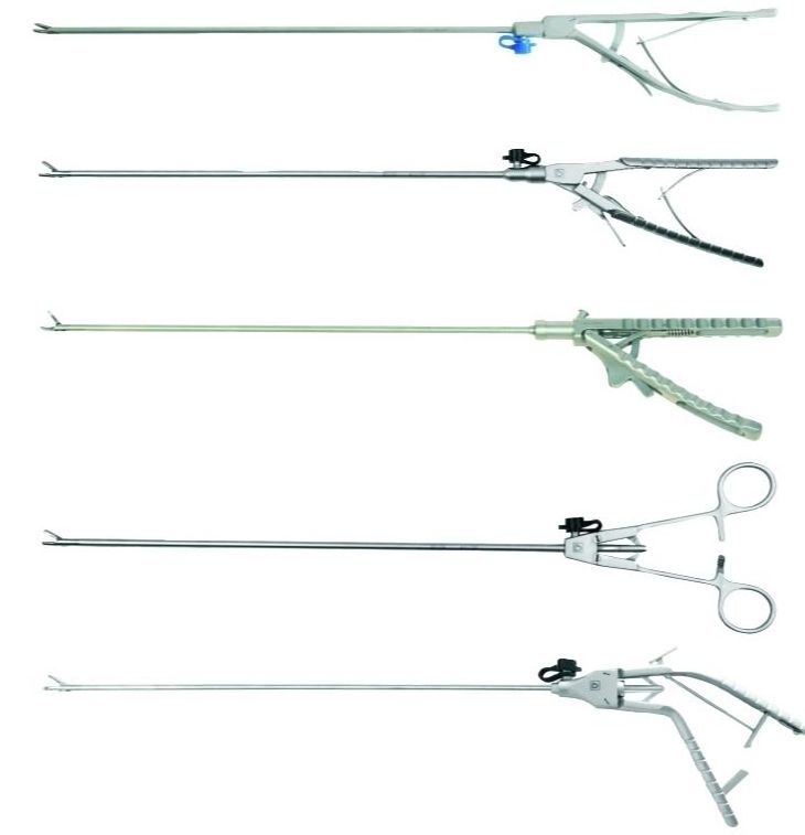 Reusable Instruments laparoscopic Needle Holder Curved Surgical Endoscopic Grasping Forceps