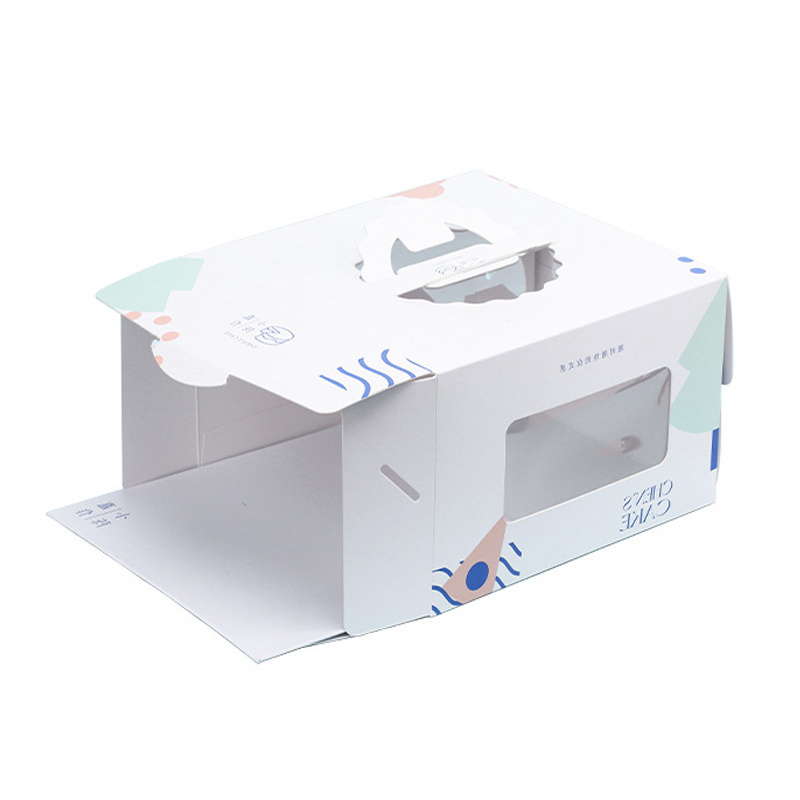 Christmas Cajas Para Pastel Transparent Clear Cake Paper Box Of Bakery Wedding Birthday Cake Packaging Boxes With Window