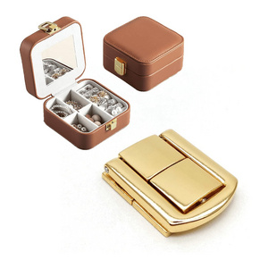 Solid Brass Latch Hasps Jewelry Wood Box Hasps Drawer Latches Decorative Suitcases Buckle Clasp Lock