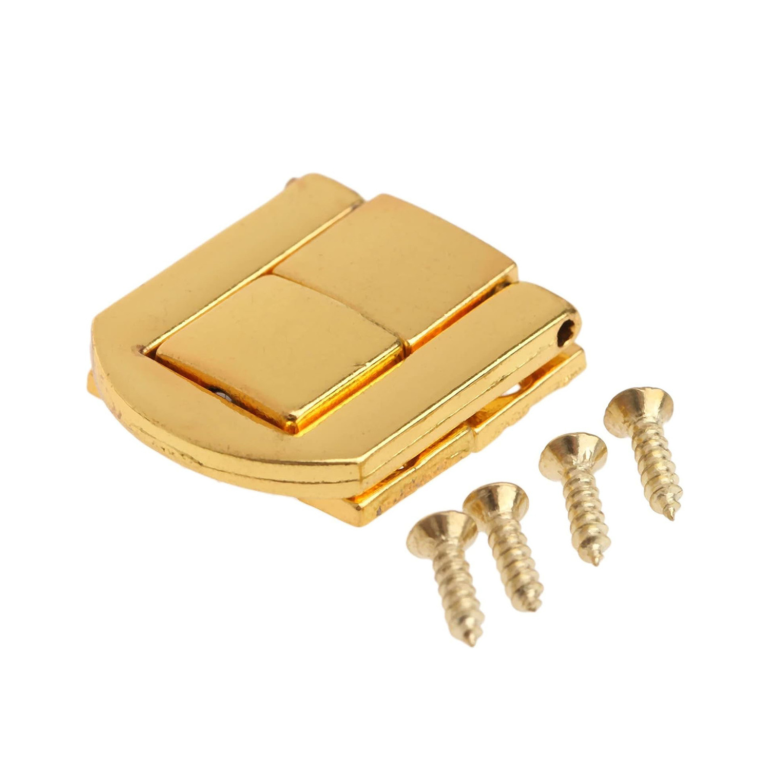 Solid Brass Latch Hasps Jewelry Wood Box Hasps Drawer Latches Decorative Suitcases Buckle Clasp Lock