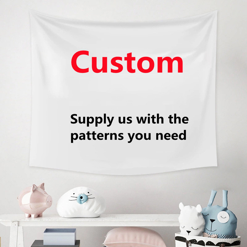 Custom Logo Printed Custom Size 3d Large Anime Home Art Decor Hanging Wall Tapestry Home Decoration For Bedroom,Living Room,Dorm