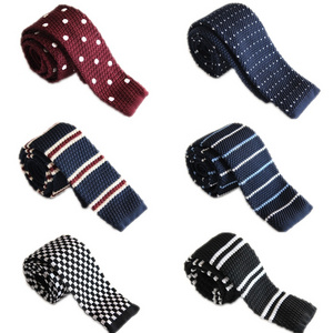 Fashion Business Tights Customize Good Quality Skinny Embroidered Knitted Men's Tie