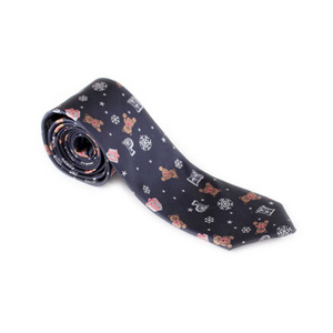 Fashion Young Men'S Christmas Tie Interesting Cartoon Bear Party Necktie