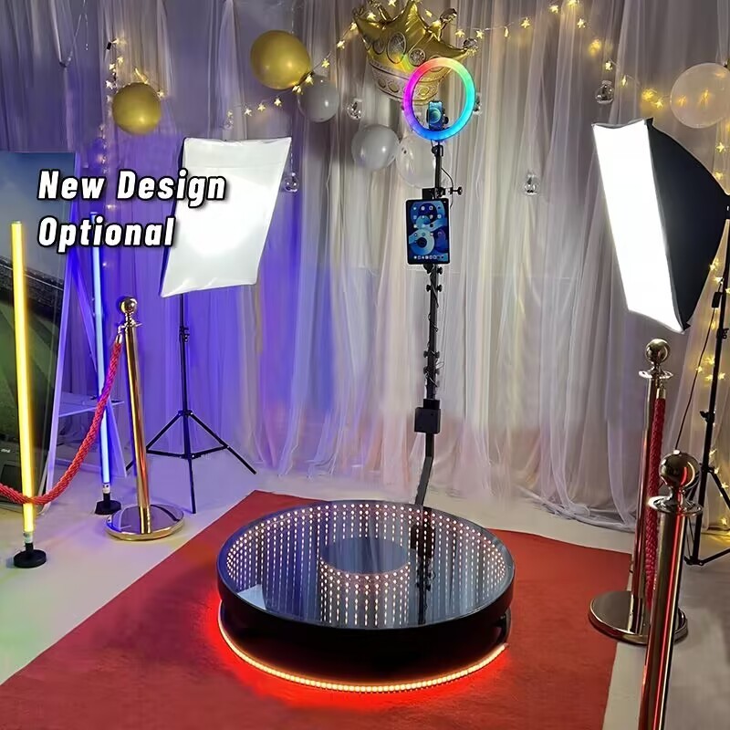 360 degree photo booth light stand for party use 360 photo booth glass bottom led spin 360 degree camera 360 photo booth