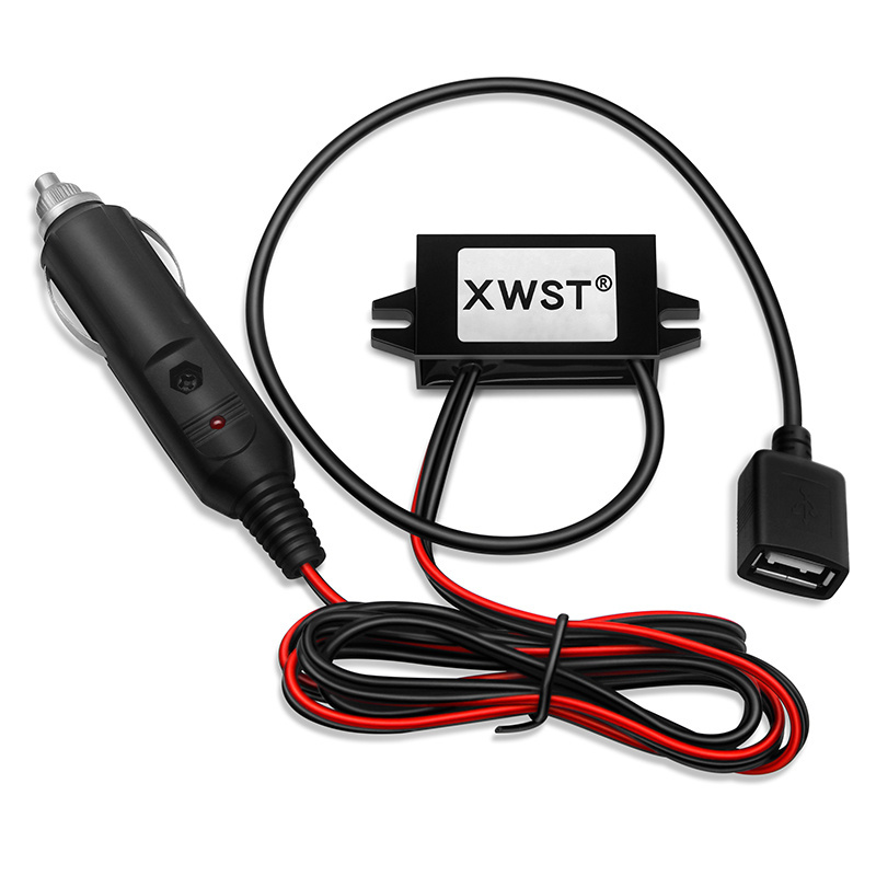 XWST DC 12V to 5V Step Down Converter 3A 15W Type-C Mini USB Buck Power Supply Charger for Auto Car Motorcycle Bus